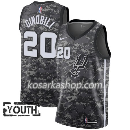Dres San Antonio Spurs Manu Ginobili 20 Nike City Edition Crna Swingman - Dječji